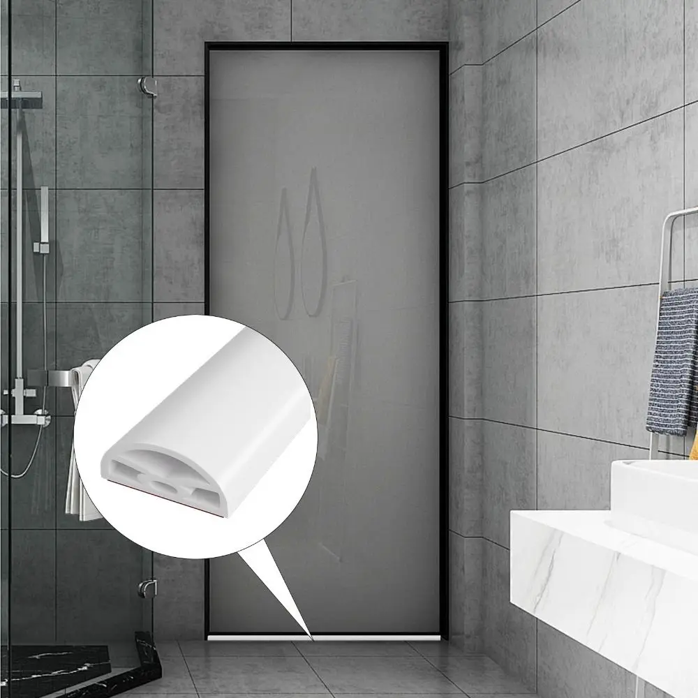 

Dry and Wet Separation Shower Threshold Silicone Peel and Stick Seal Strip Collapsible Self Adhesive Sink Edge Water Barrrier