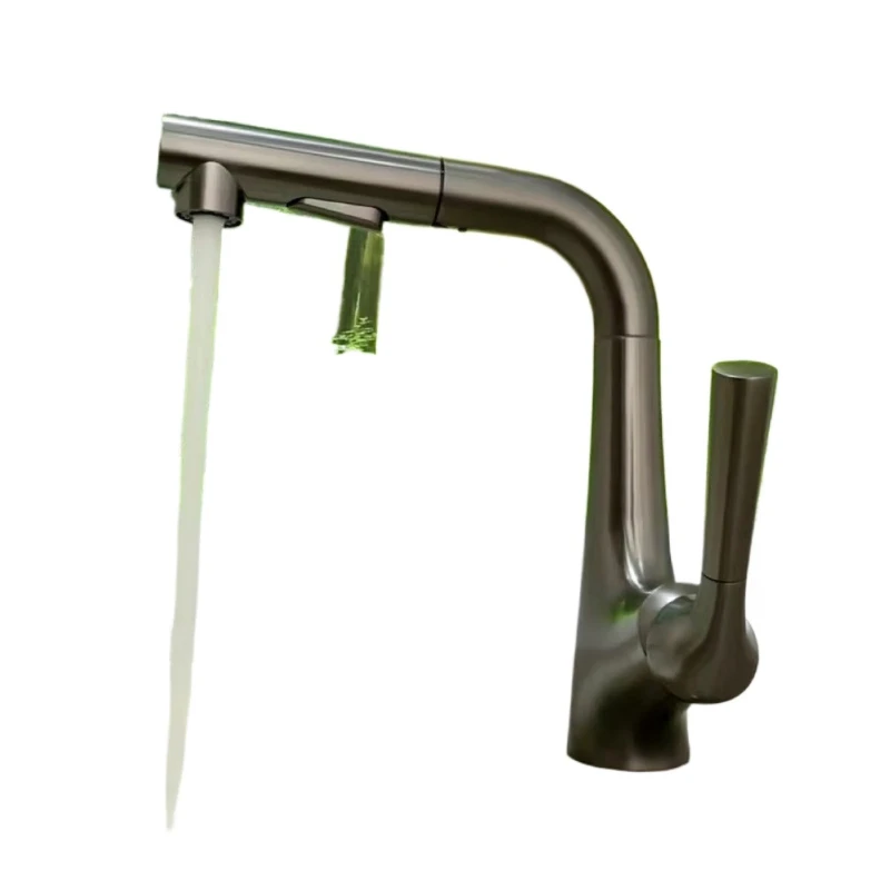 

Pull-out faucet lift toilet basin copper bathroom counter wash basin cold