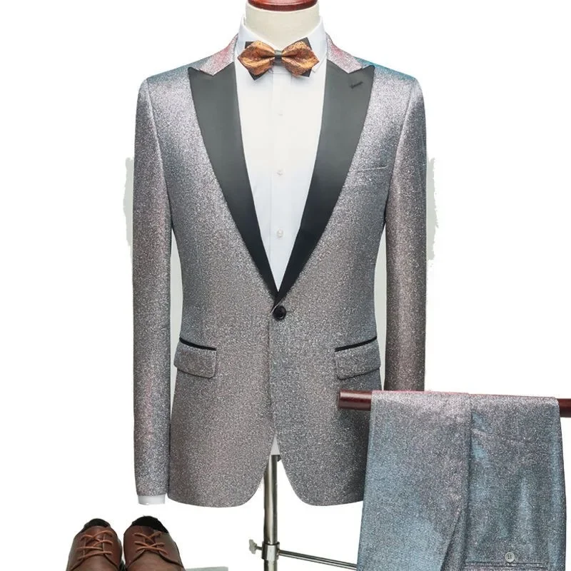 O563Suit best man tuxedo banquet host performance suit