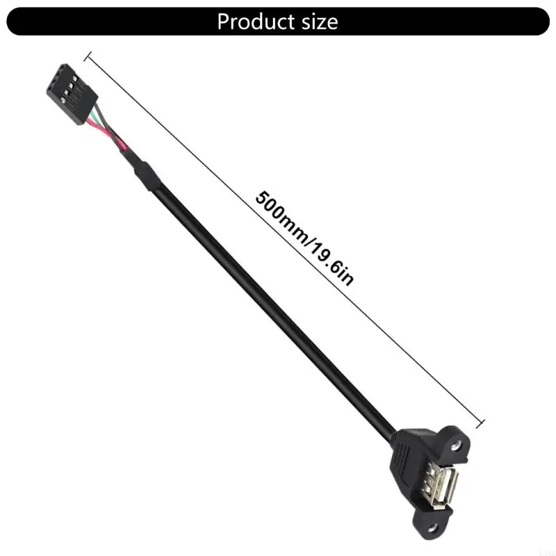 LXAA USB2.0 Adattatore per cavo da femmina a scheda madre 4pin con pannello a vite