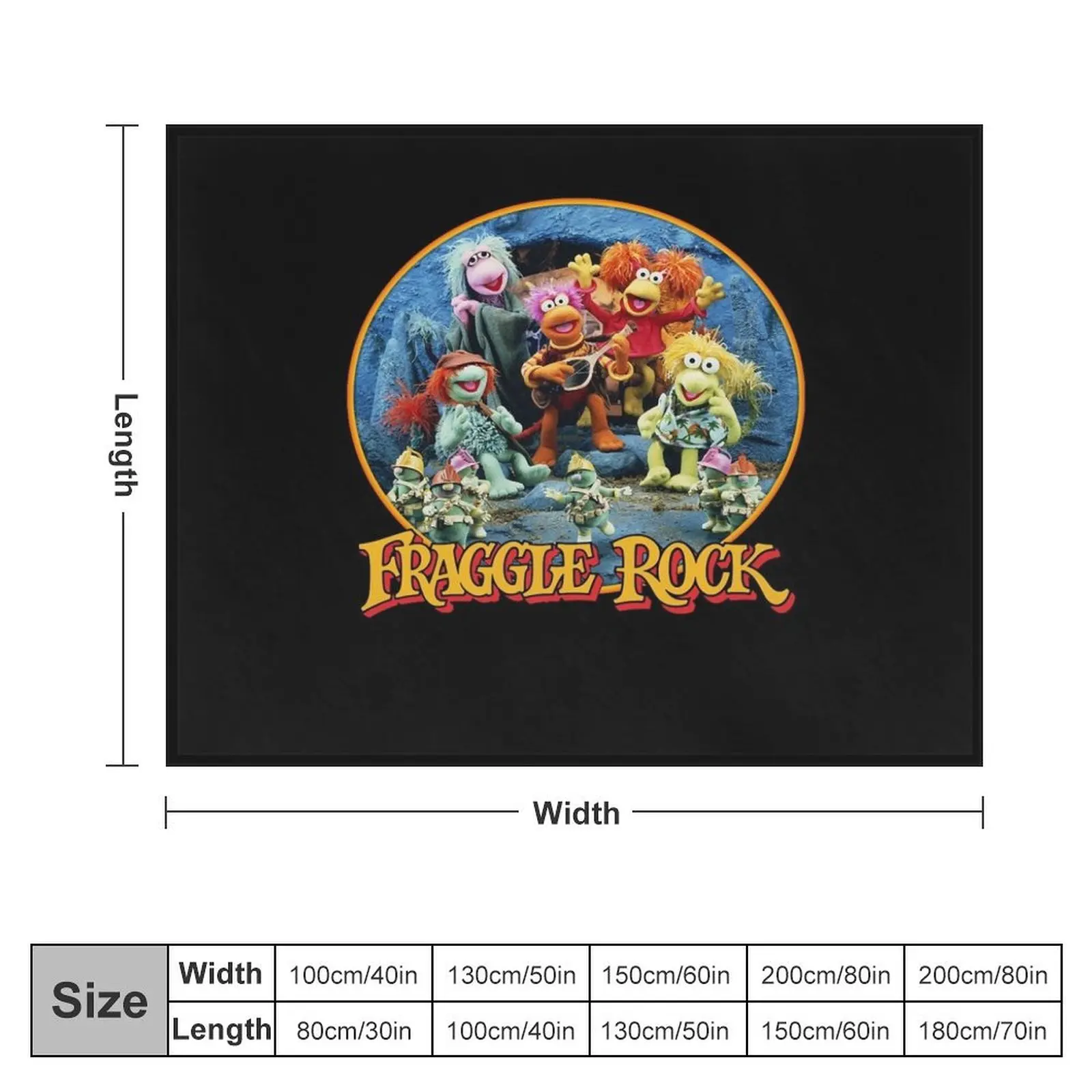 Music Vintage Retro Fraggle Rock Gifts For Music Fans Throw Blanket Sofa valentine gift ideas Blankets