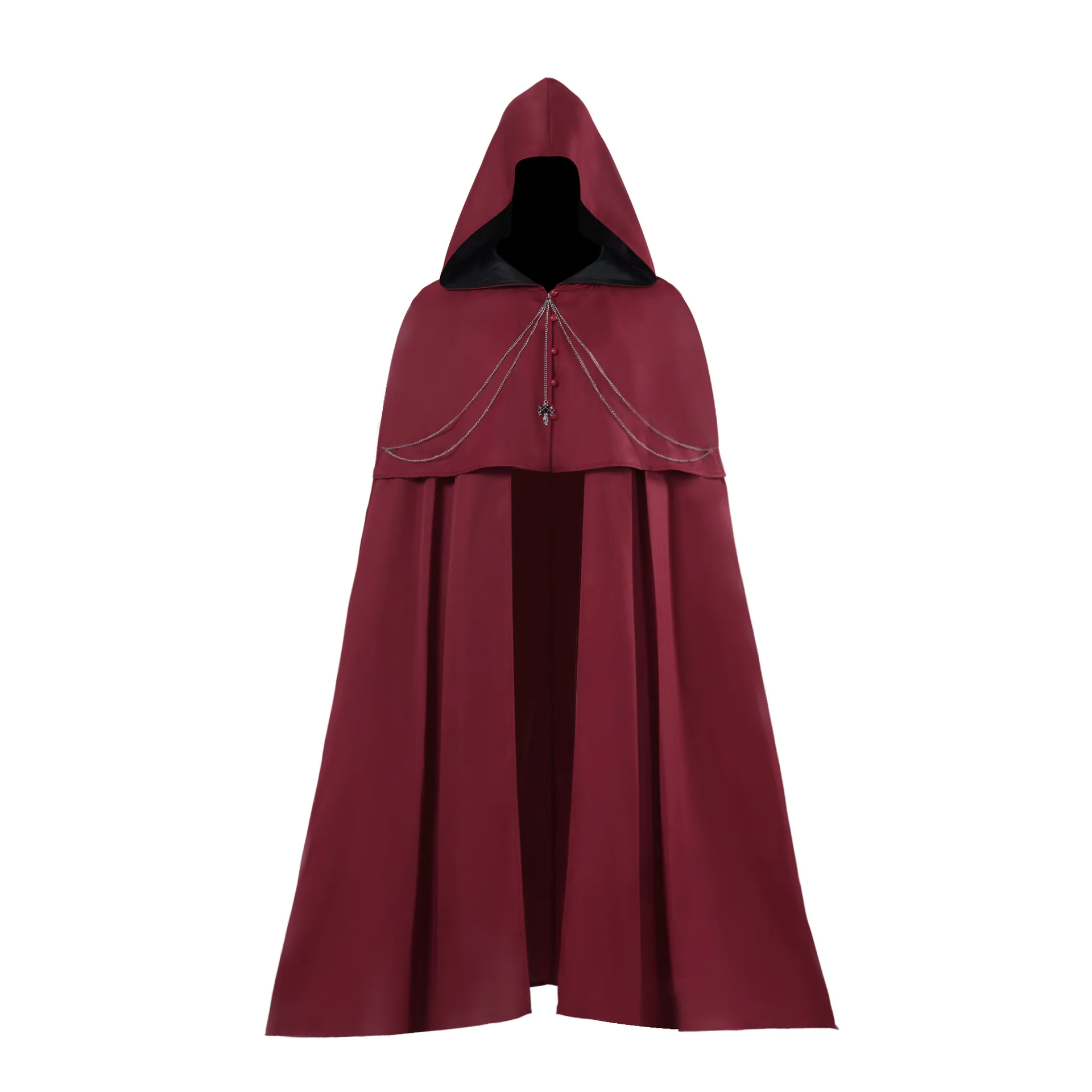 Middeleeuwse kleding mantel Cape gewaad Steampunk kostuum gotische kap outfit mannen dood vampier Dark Knight Warrior cosplay voor volwassenen
