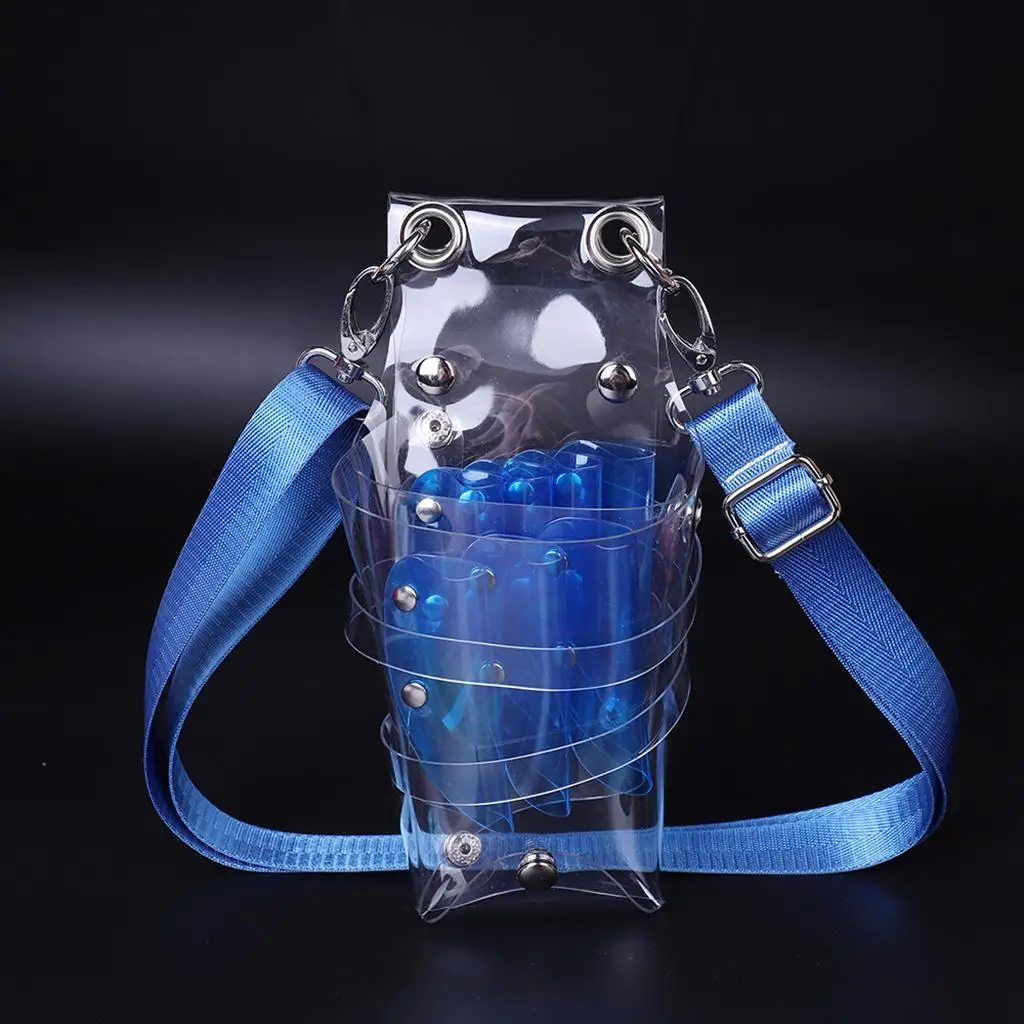 Adjustable Hair Tool Storage Waist Bag for Scissors Shears Combs Clips Transparent PVC Holster for Hairdressing Salon