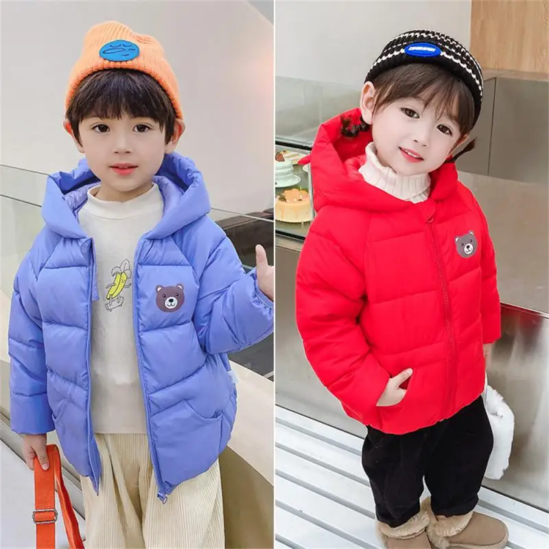 

Baby Kids Boys Jackets Winter Thick Coats Warm Cashmere Outerwear For Girls Hooded Jacket Children Clothes 1-6Y Toddler Overcoat