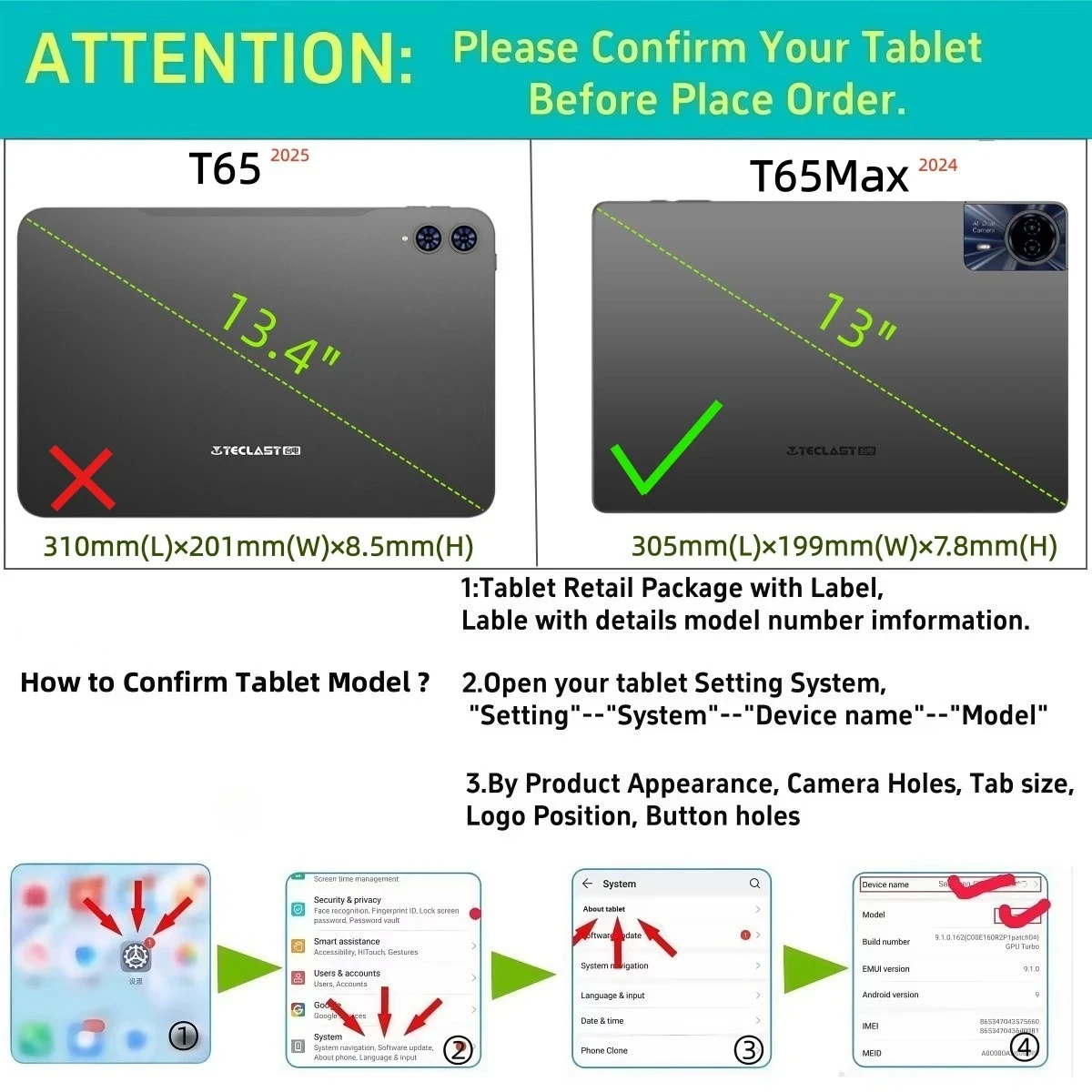 Soft Silicone Case for Teclast T65Max Tablet Case Multi-Angle Stand Anti-Shock Protective Shell for Teclast T65 Max 13