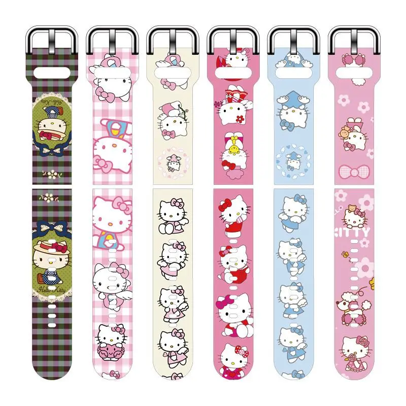 Watch Strap for Samsung Sanrios Hellokittys My Melody Cute Anime Cartoon Series 20 22 Mm Silicone Bracelet Wrist Band Watch Band