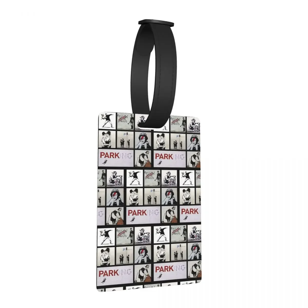 

Бэнкси Монтаж Различные произведения мистецтва Бэнкси Багажные бирки Чемодан Путешествия Мода Багаж Посадная бирка Держатель этикетки ID Имя Адрес