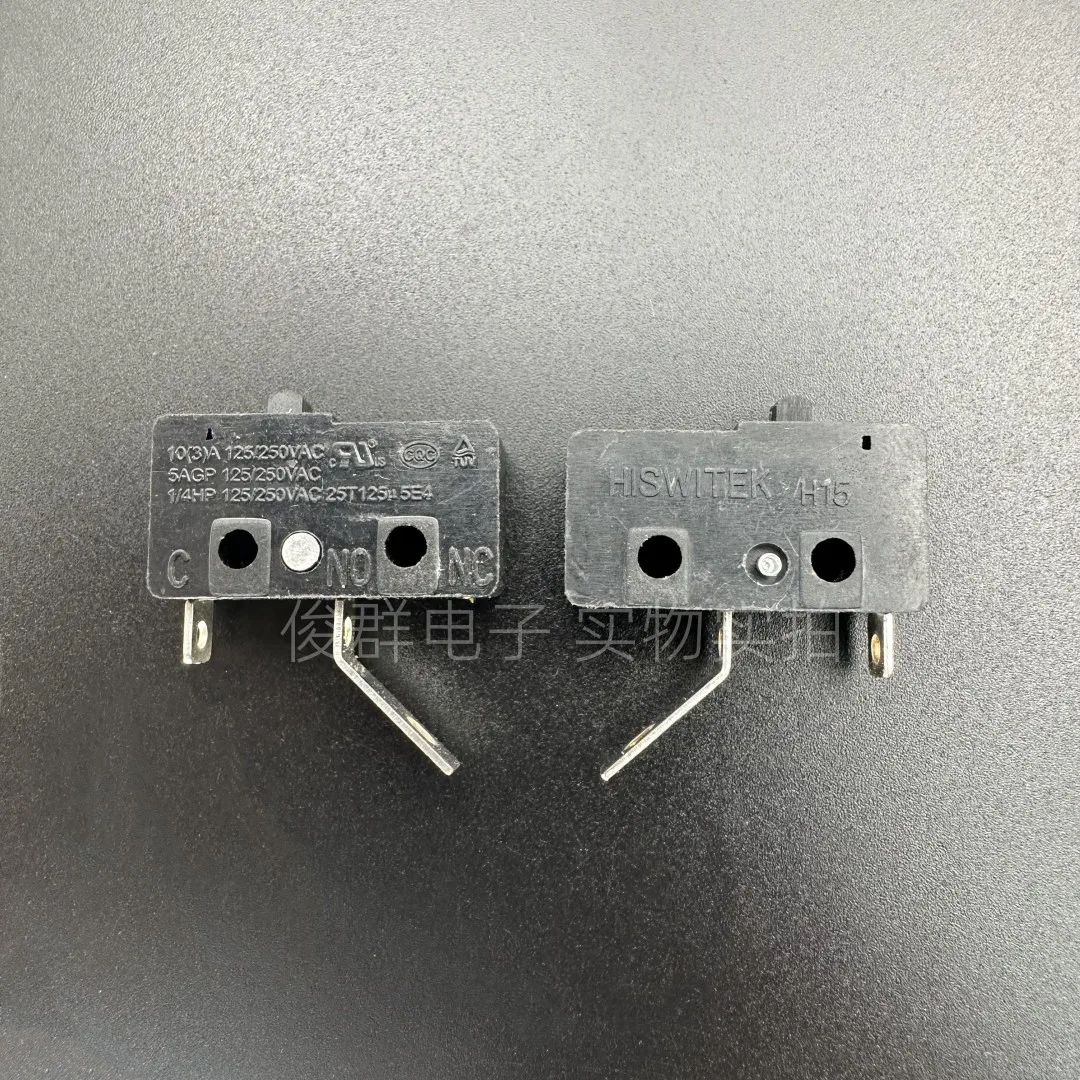10pcs/ H15 micro switch 2 long legs normally open 10A high current stroke detection reset light touch point button