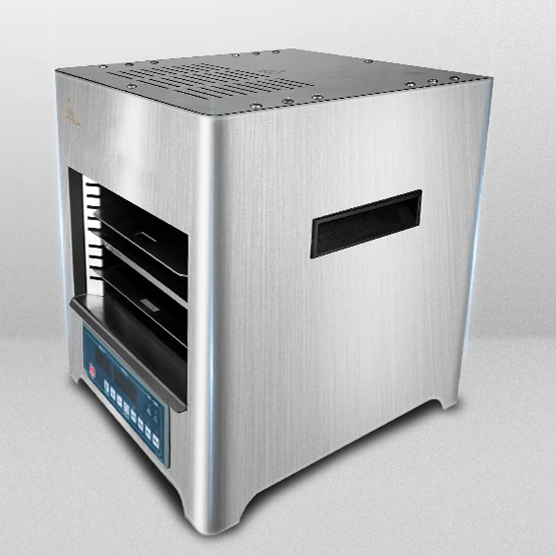 Parrilla eléctrica de acero inoxidable para carne de CY-18, pequeña máquina de barbacoa doméstica de 2KW, 220V, para escritorio