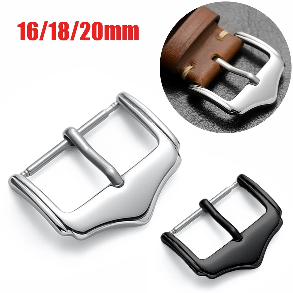 

Ремешок для часов из нержавеющей стали, застежка 16 мм, 18 мм, 20 мм, полированная высококачественная серебряная пряжка, ремешок для часов, аксессуары, пряжки для часов