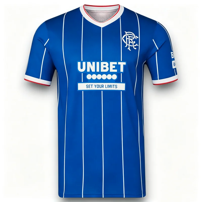 Glasgow Rangers Schottland 2026 Heißer Verkauf Rangers Fußballtrikot Sommer Herren Damen Sport T-Shirt Schnelltrocknend Familien- und Kinder-T-Shirts – Detail 5