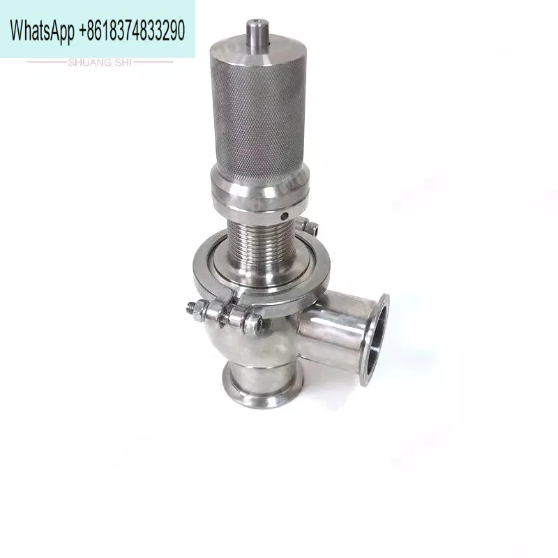 304 stainless steel quick-loading safety valve, sanitary grade, spring-type adjustable pressure overflow, exhaust valve