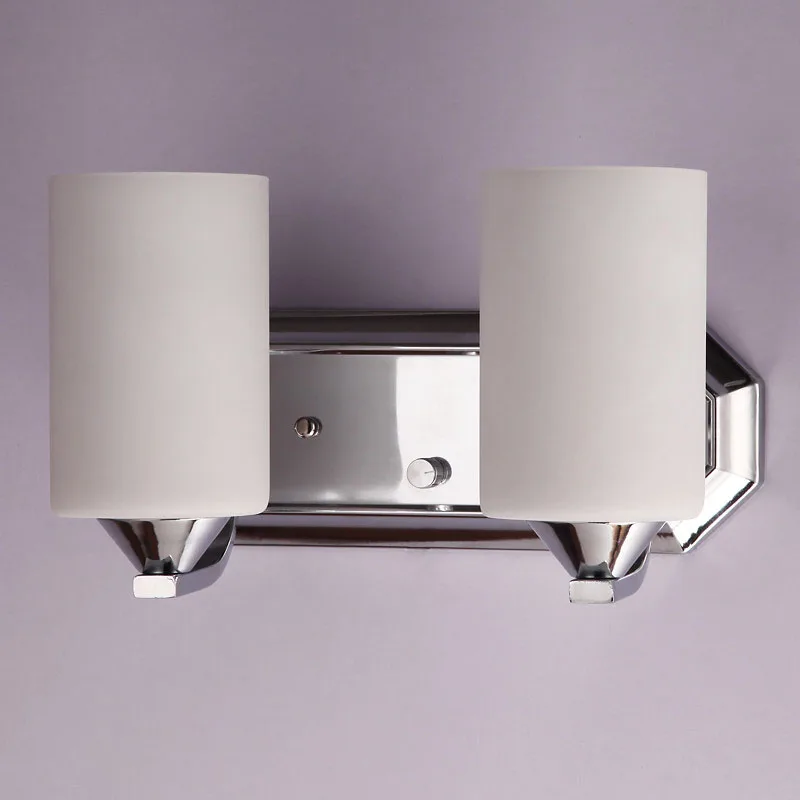 LED Cold / Warm / Plug-in Type Frosted Glass Single/Double Head Wall Sconce Chrome FinisWall Lamp For Bedroom Indoor Lighting image 3