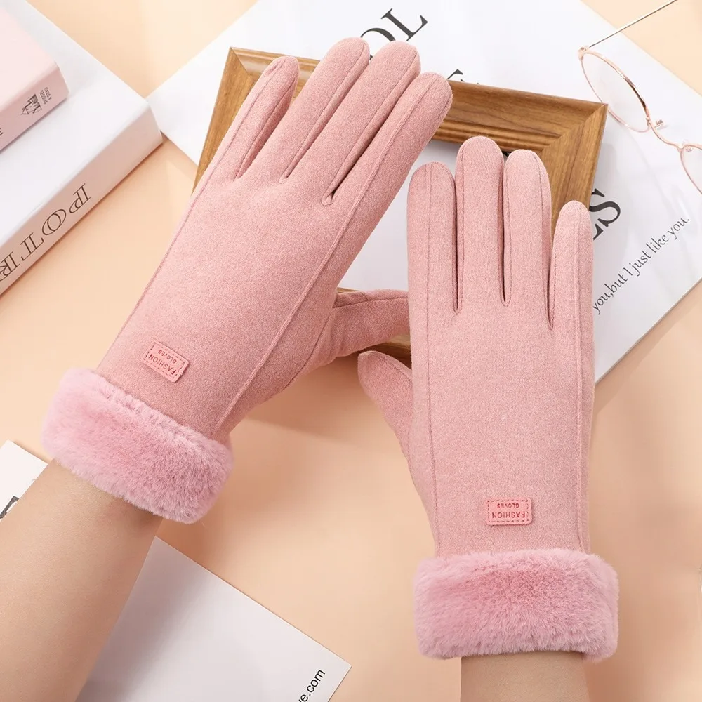 2024 Touchable Screen Winter Gloves Warm Full Finger Touch Screen Gloves Windproof Cold Proof Gloves Outdoor Sports