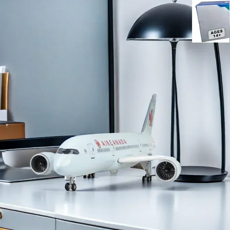 

1/130 Scale 47cm Airplane B787 Dreamliner Aircraft Canada Airlines Model W Light and Wheels Landing gear Diecast resin Plane