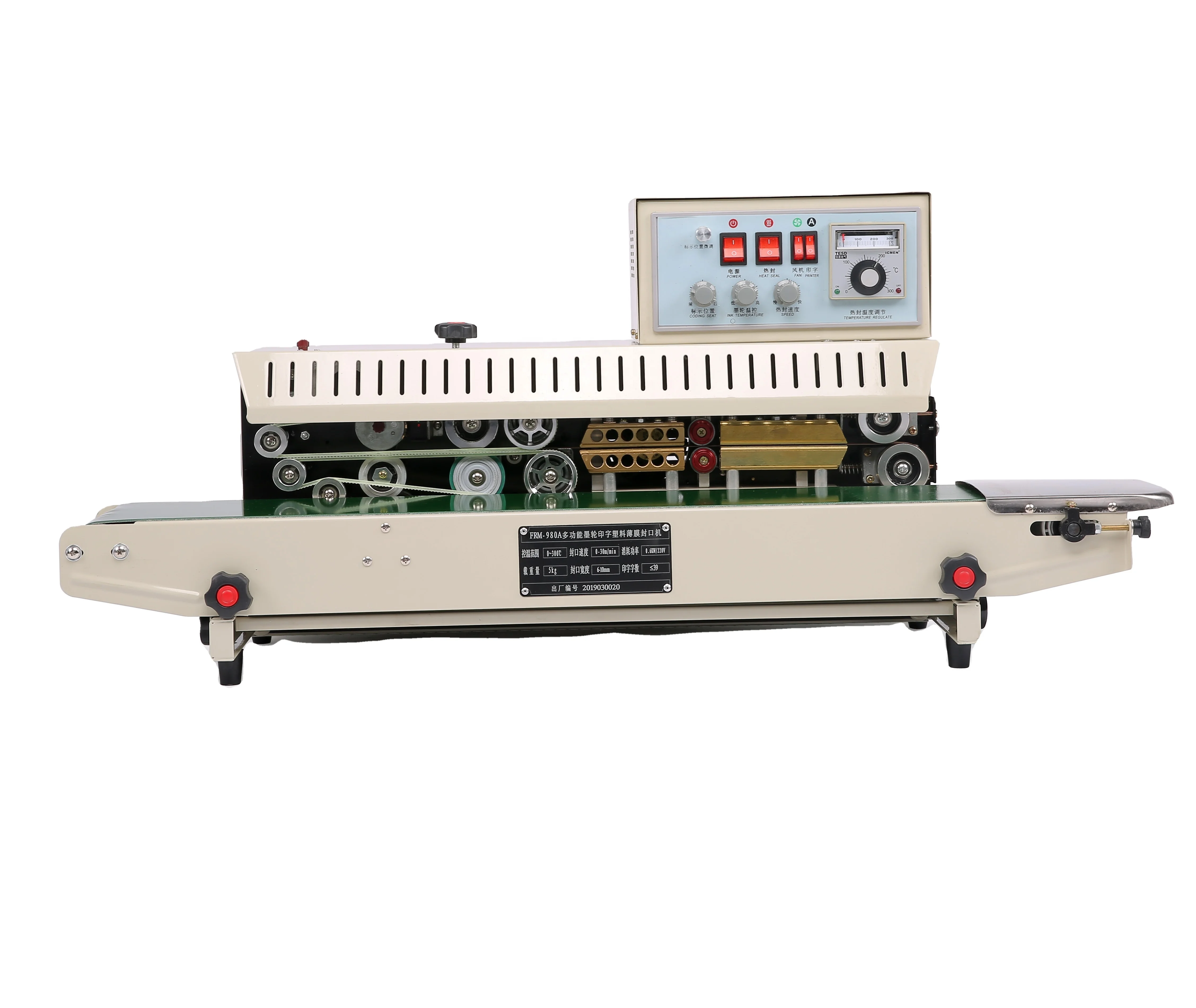 

2021 China New Arrival FRM-980A Portable Horizontal Band Sealing Machine Continuous Bag Sealer Heat Sealing Machine