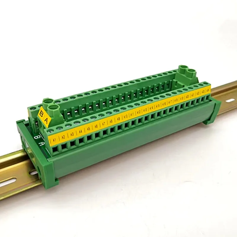 DIN Rail Mount 30A/300V 4X3 Position Connector Pluggable Terminal Block Distribution Board Module Expandable Connections.