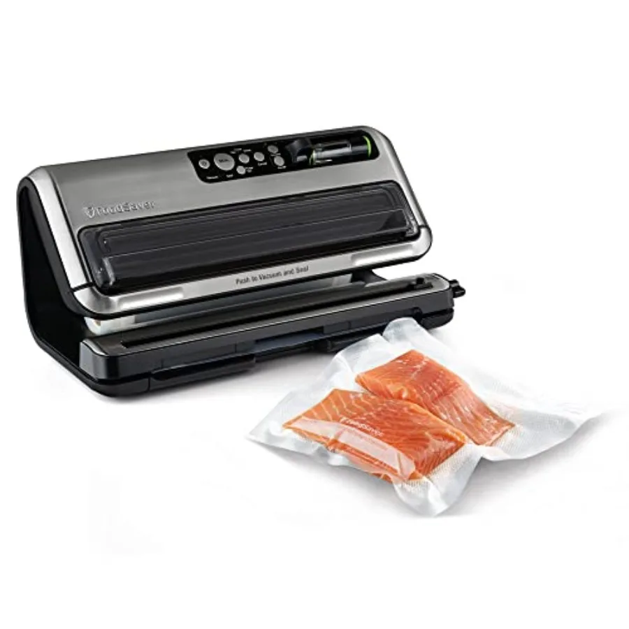 FM5460 Food Preservation System 2in1 Automatic Vacuum Sealing Machine with Starter Kit Large Capacity for Home Kitchen Use Idea
