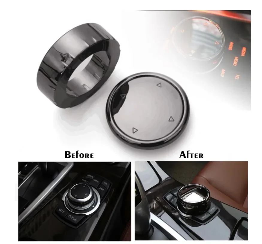 For BMW F10 F20 F30 for NBT Controller Only Ceramic For iDrive Button Car Multimedia Button Cover Knob Frame Trim