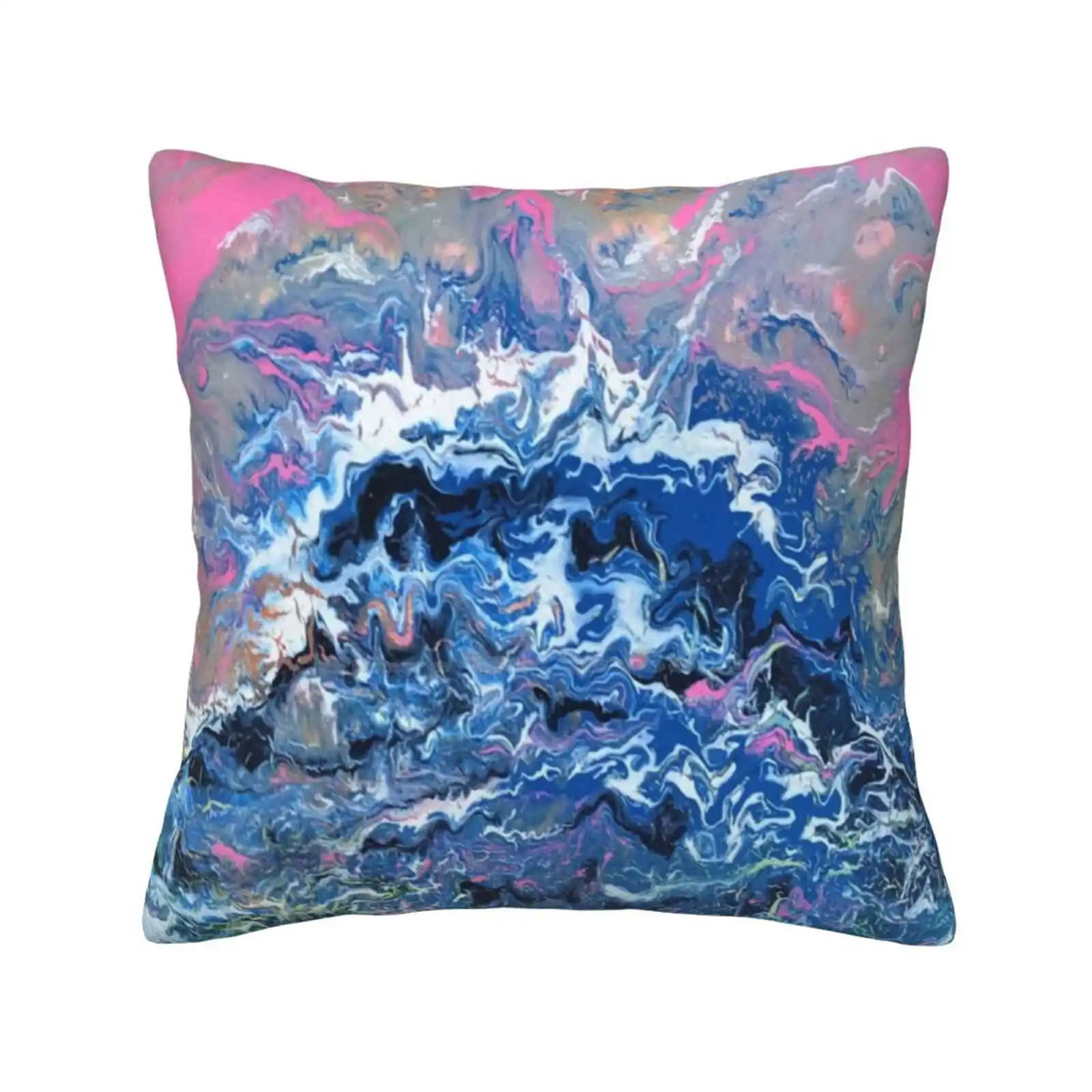 The Surge Soft Comfortable Pillowcase Crashing Waves Ocean Swirly Pink Beautiful Abstract Surf Flashy Churning Water Colourful