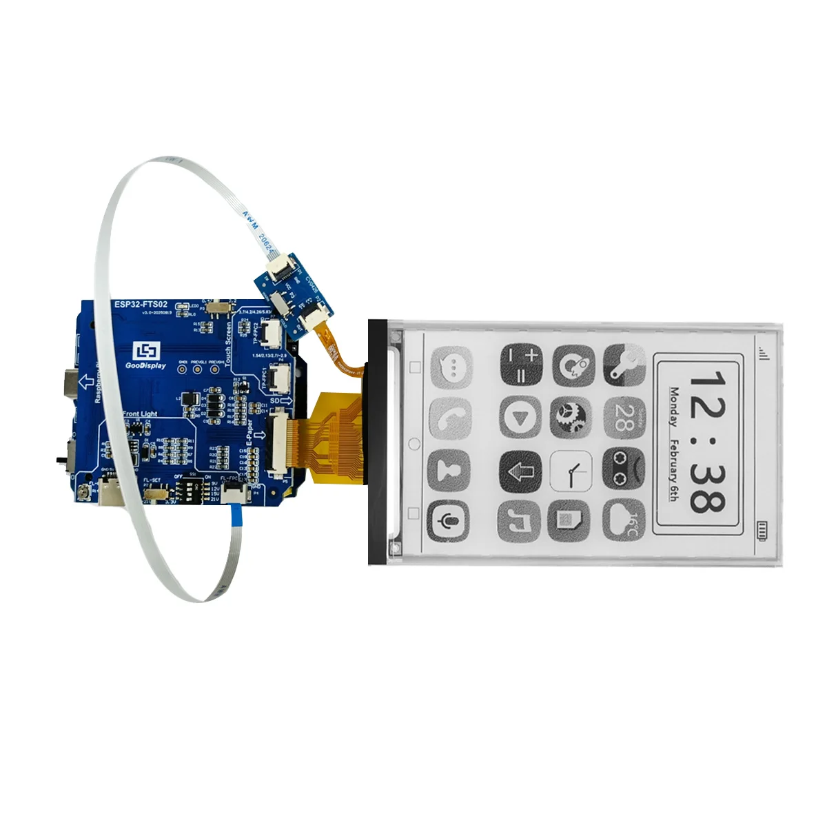 4.26 Inch 7 LEDs Front-light E Ink Display Module 800x480 High Resolution Ultra Wide Viewing Angle, Low Power GDEQ0426T82-FL01C