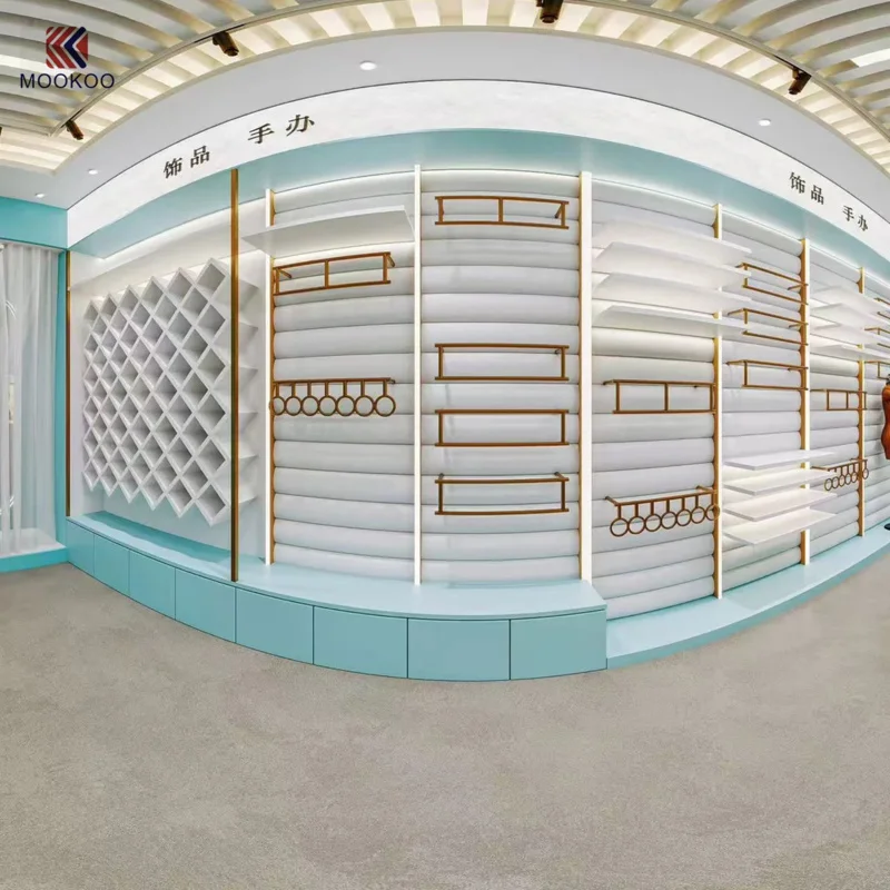 custom.Premium Artisanal Metal and Transparent Glass Cosmetic Store Display Cabinet Custom Luxury Unit
