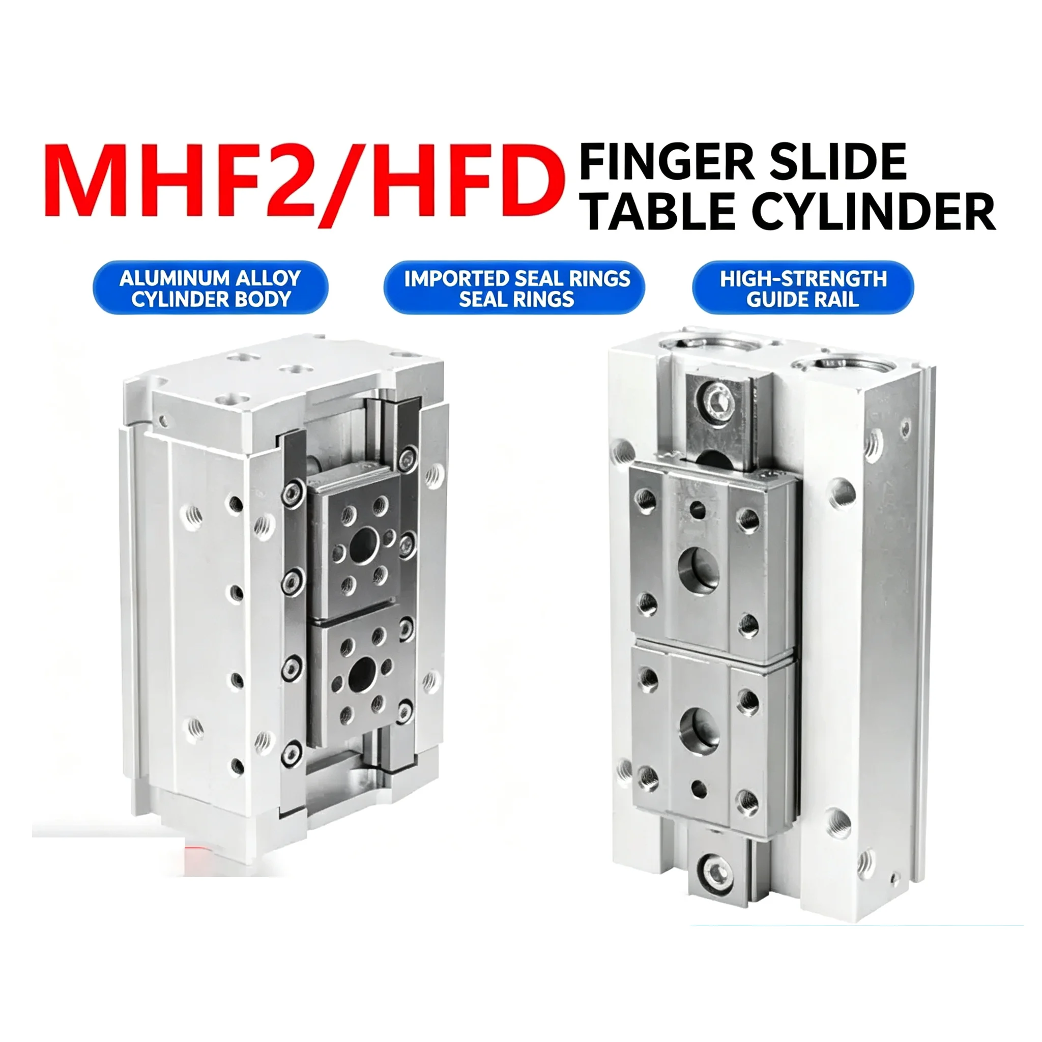 Gripper Cylinder one finger MHF2-8D MHF2-12D MHF2-16D MHF2-20D Double acting MHF2 Pnuematic New Original Low Profile Air