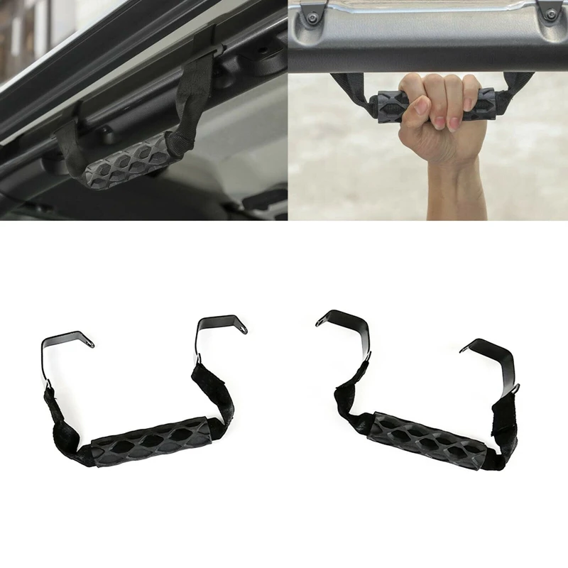 Car Front Roll Bar Grab Handles Top Roof Grip for Jeep Wrangler JL 2018-2020