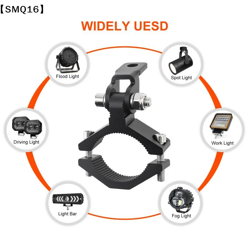 2pcs Motorcycle Spotlight Mount Clamp Bracket Aluminum Alloy LED Light Bar Tube Holder For Motorcycle Scooter  Bike SUV【SMQ】