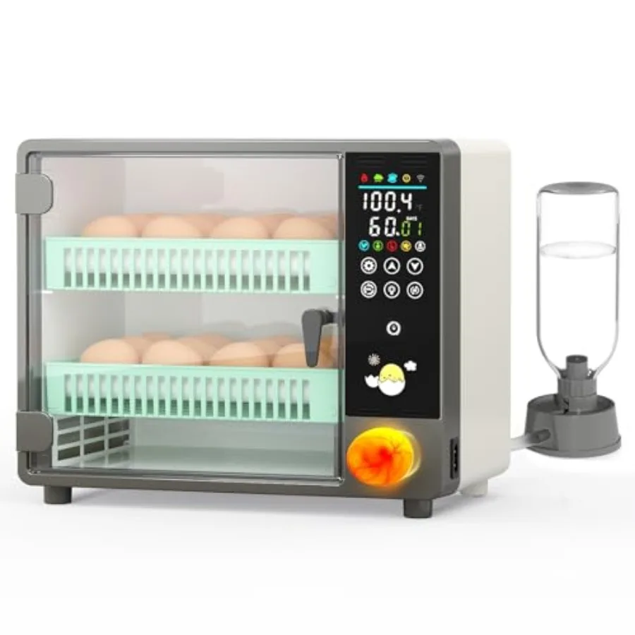 

Incubators for Hatching 24 Eggs Egg Incubator Automatic Egg Turner Ultrasonic Atomized Humidifier Chicken Incubator Temperature