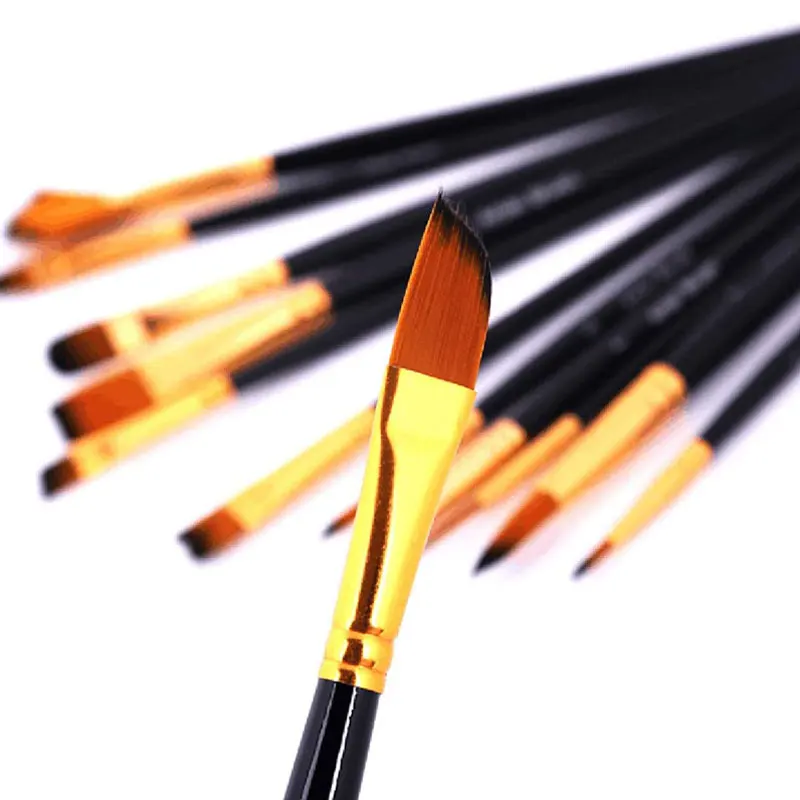 12 шт., набор кистей для рисования волос