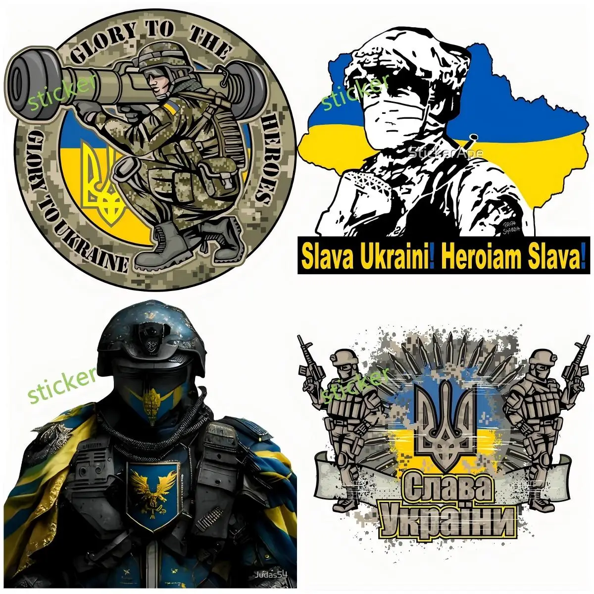 

Ukraine Soldier Army Anime Tactical Car Stickers Cartoon Original Character Cartoon Anime for Bumper Window Wiper Cover Scratche