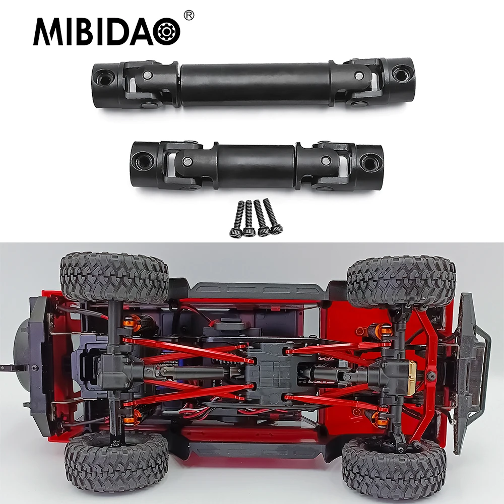 Mibidao-スチールトランスミッションドライブシャフトジョイント,TRX4-M,ブロンコディフェンダー,1:18 rcクローラー,カーモデルアップグレード部品,2個