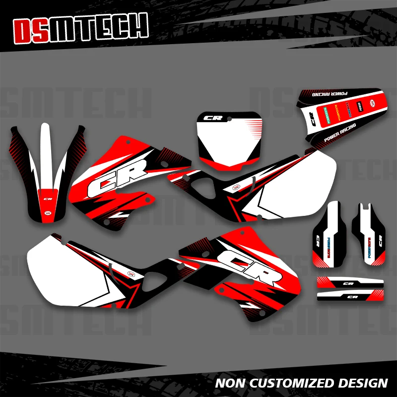 

DSMTECH для Honda CR125 CR 125 1998 1999 CR250 CR 250 1997 1998 1999 полная графика наклейки мотоцикл фон 001