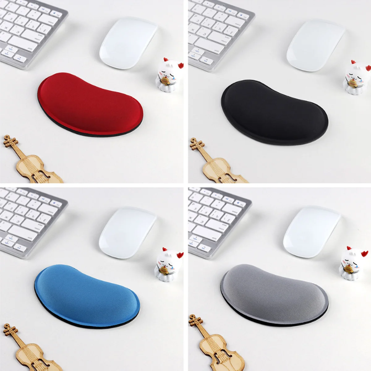 Office Wrist Support for Long Sitting Sessions, Memory Foam Mouse Wrist Pad, Non-Slip Wrist Rest, Comfortable Hand Support Pad