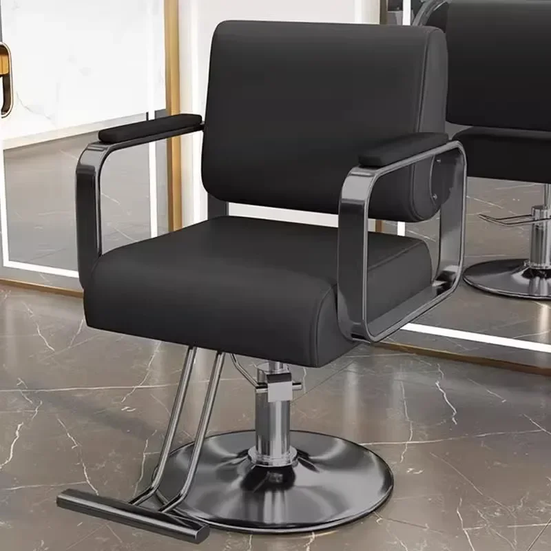 

Adjustable Aesthetic Barber Chair Black Trendy Swivel Beauty Hair Dresser Chair Comfy Elegant Sillon Pedicura Salon Furiniture