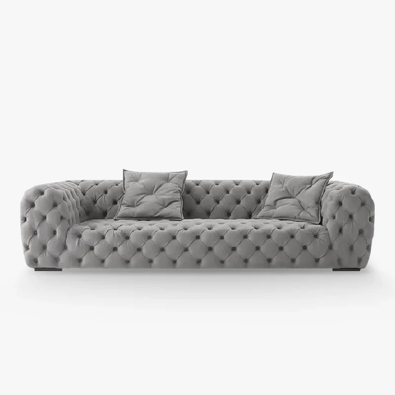 Moon surface Motu matte deerskin fleece sofa modern simple living room furniture Internet celebrity designer matte cowhide