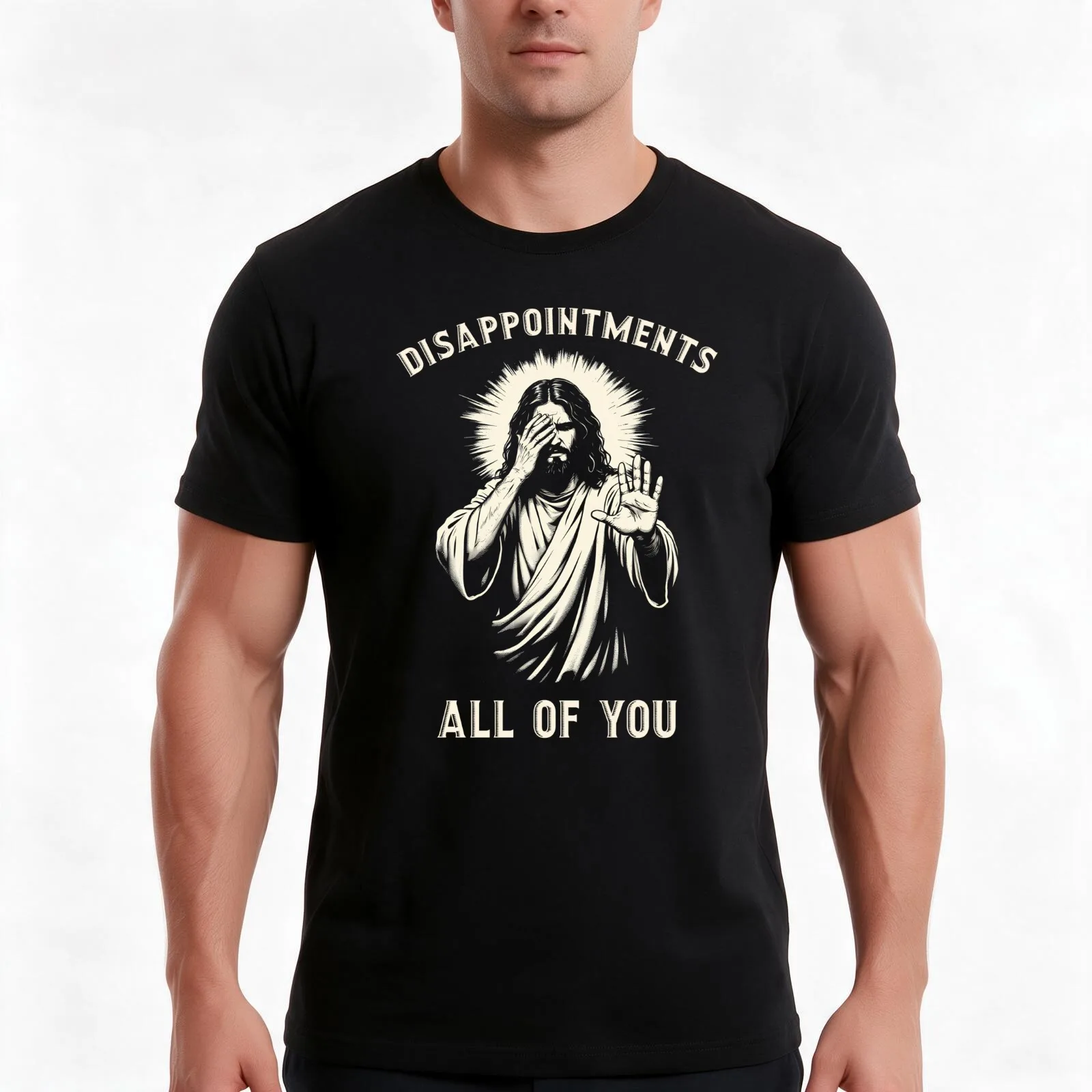 Jesus Disappointments All Of You T-Shirt Summer Casual Cotton Tee Oversized Streetwear Tops Vintage Graphic Print