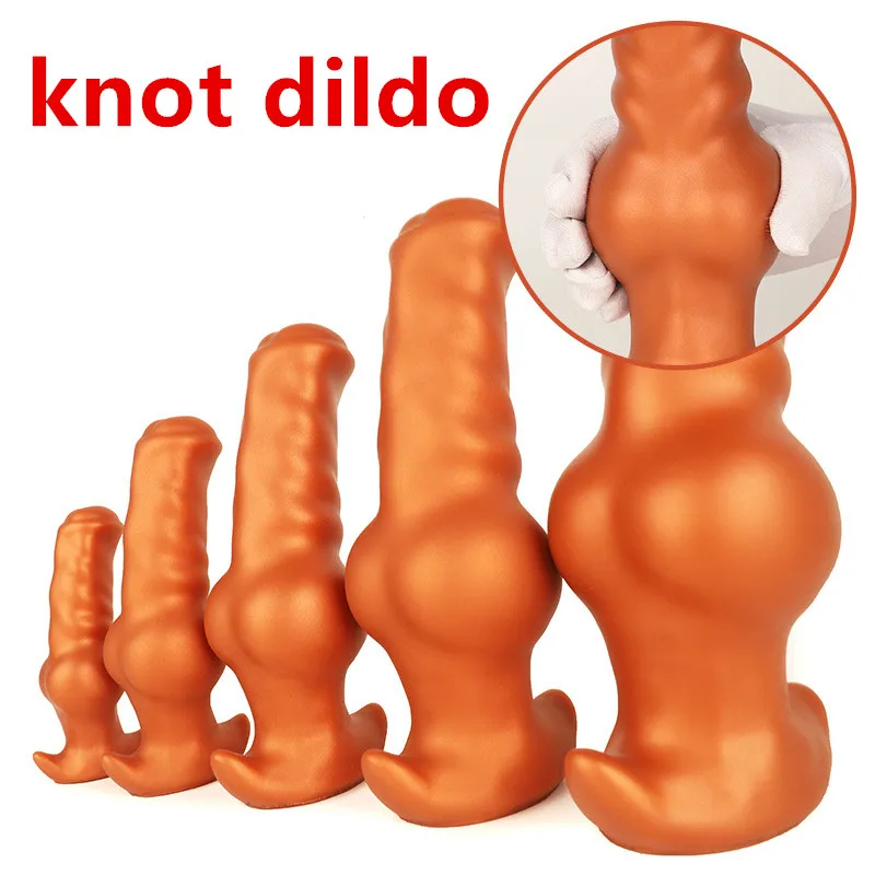 Hot Sale Dog Dildo Soft Silicone Dog Knot Dildo 4 Size Dragon Dildo Xl Xxl Sexmachine Sexy Shop Produts Sex Shop Adult Sex Toys