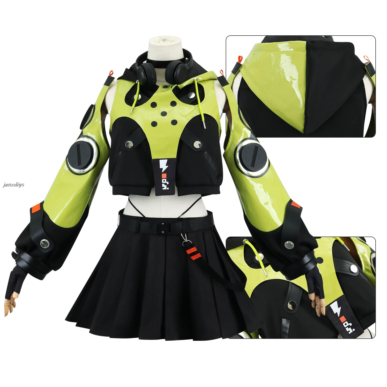 Zenless Zone Zero Cos Anby Demara Cosplay Costume Women Girls Uniform Outfits Gentle House Anby Demara Halloween Cos Costumes