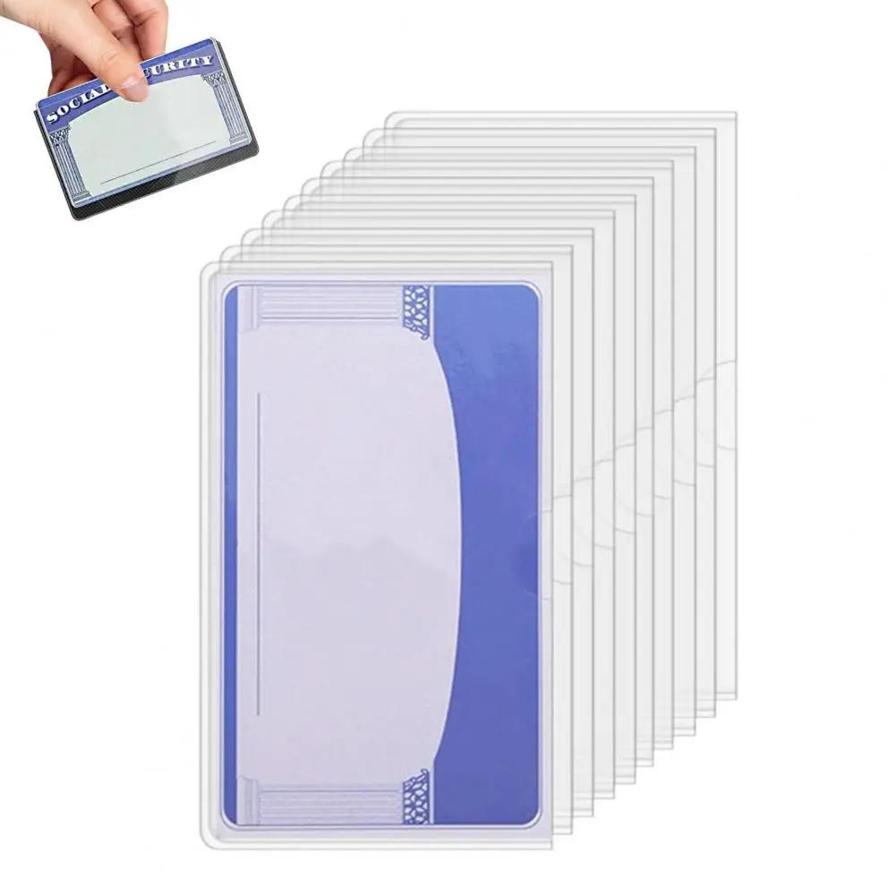 Funda para tarjetas a prueba de polvo, tarjetero de Pvc resistente al agua para tarjetas de identificación Medicare de seguridad, juego de fundas protectoras 10/20