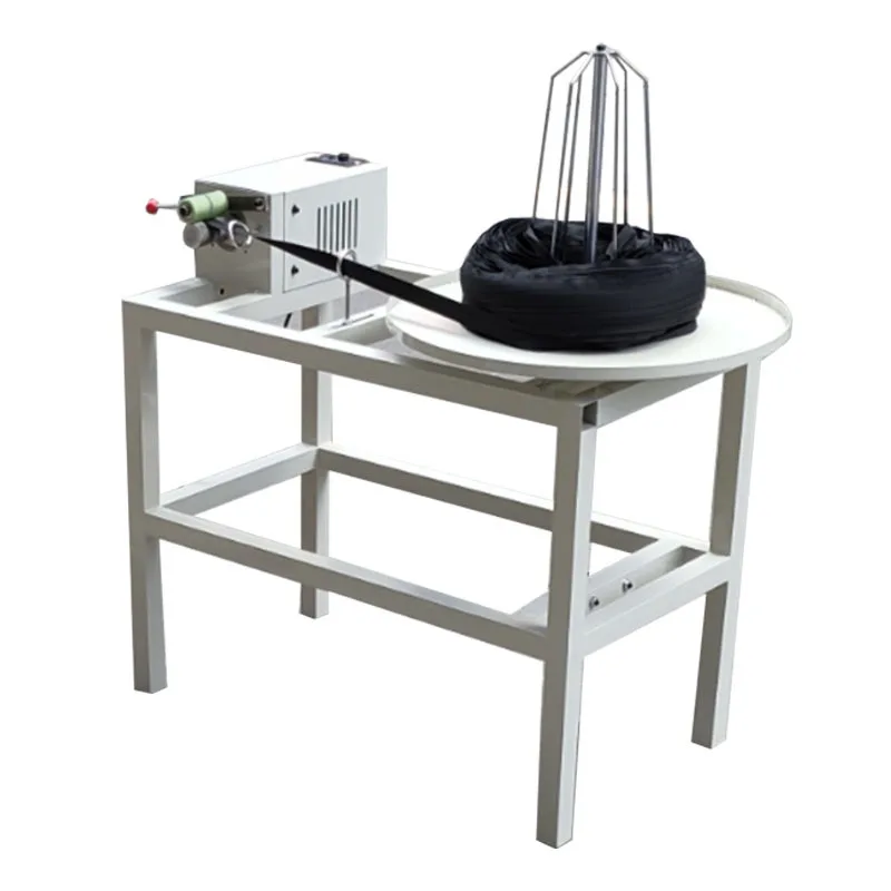 Discharge machine, break up bags, intelligent control of clothing