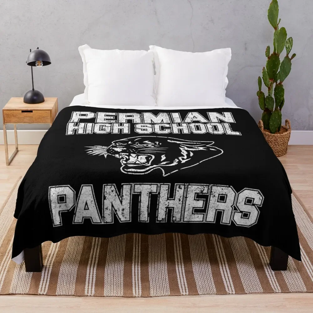 

Permian High School Panthers (Friday Night Lights) Throw Blanket Wrinkle Resistant Lightweight Blanket
