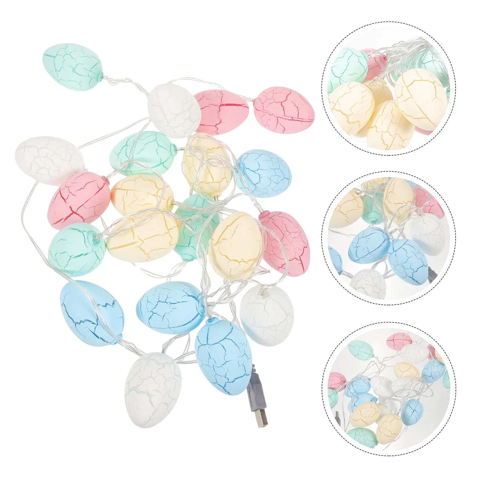 عيد الفصح LED الحبوب المتشققة البيض ضوء سلسلة الإبداعية مهرجان خلفية توفير الطاقة وقت طويل استخدام سلسلة البيض الخفيفة #5