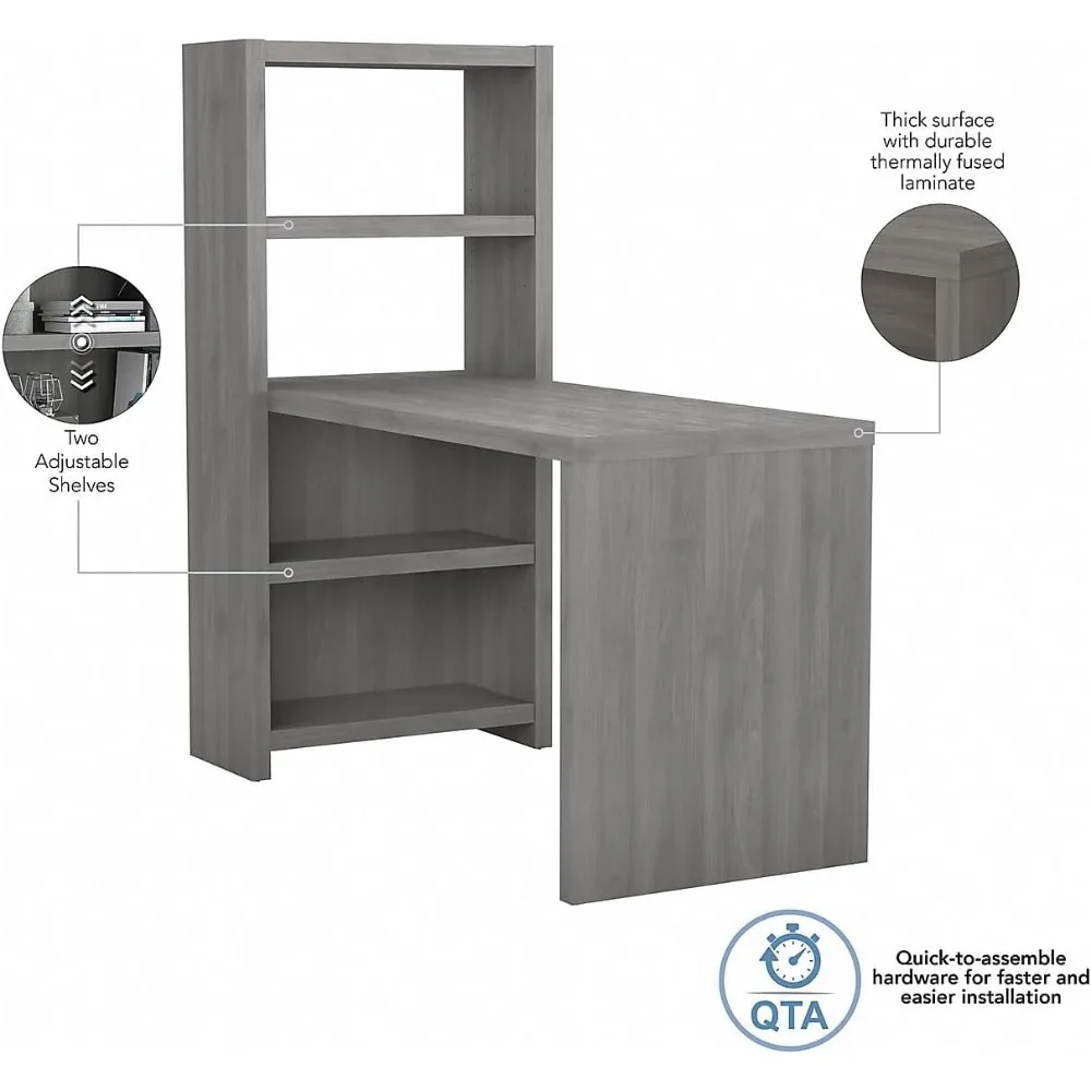 Bureau Bibliothèque Moderne Gris, 56W