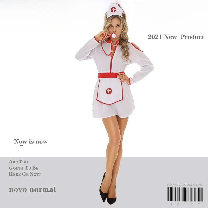 

loween Nurse Roleplay Costume White orm Seductive orm Bar Nightclub DS Performance Clothing Women's Faion