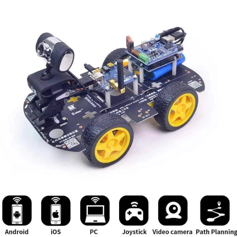 XROBOT WiFi Bluetooth Video Smart Robot Car Kit for 51 MCU UNO Raspberry Pi STM32 & Arduino Compatible - Educational RC Car KTI