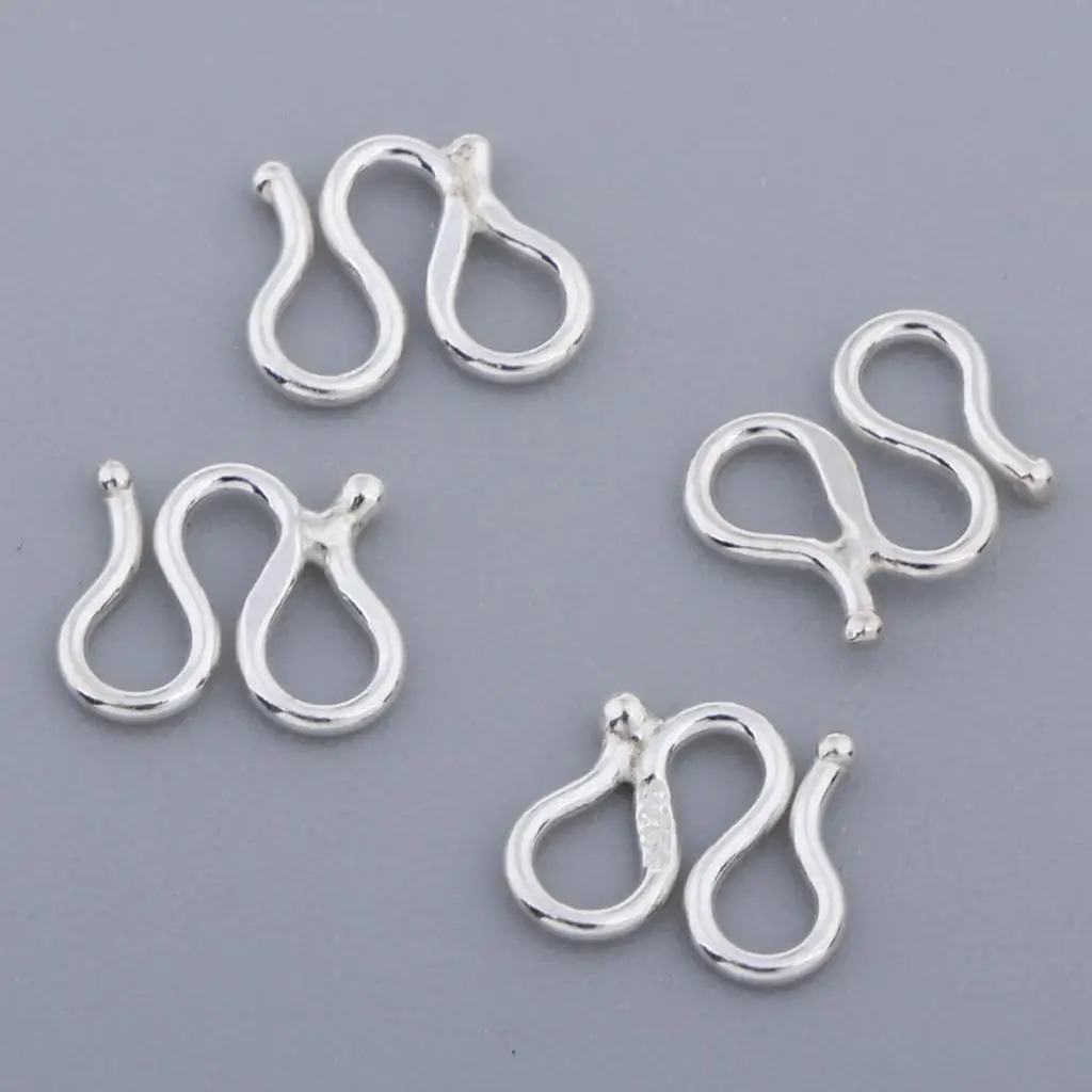 Chiusura per gioielli in argento STERLING 925 con DESIGN a forma di "W" per abbigliamento veloce/