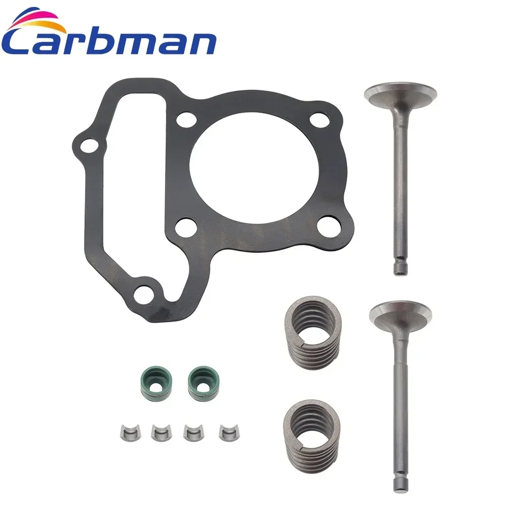Cylinder Head Intake Exhaust Valve Kit Fits For Yamaha Grizzly 125 YFM125 2004-2013