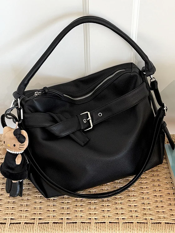 

Retro ular 2026 Spring Retro Spicy Girl Motorcycle Large Capaci Single oulder Slant Cross Tote Women's Bag